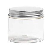 Wholesale - 5oz PLASTIC JAR W/SILVER LID